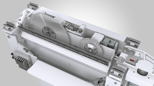 Regolazione dell'altezza di taglio automatica e continua per una sporgenza della lama ottimale e quindi un bordo di taglio pulito.