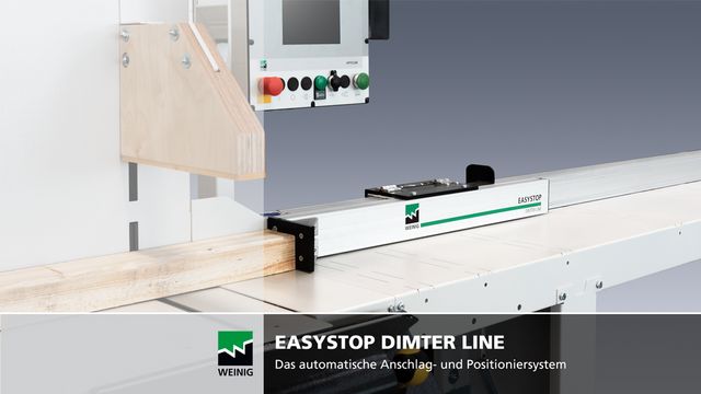 Easystop Positioniersystem mit Opticut C 50 Untertischkappsäge in Video Video