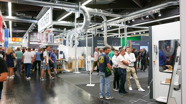 Aufnahme am WEINIG-Stand während der Holz-Handwerk 2022