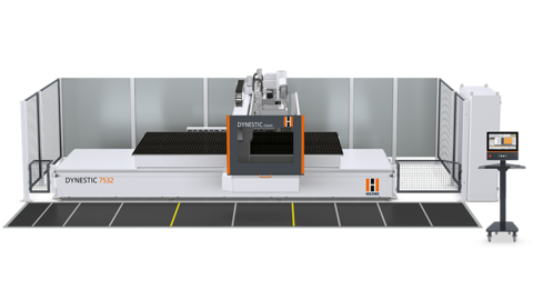Gantry CNC do perfekcyjnego nestingu - nowa obrabiarka DYNESTIC 7532 zapewnia wysoką zdolność produkcyjną i precyzyjne wykonanie elementów Technologia nestingu na najwyższym poziomie - nowa obrabiarka Gantry-CNC firmy HOLZ-HER