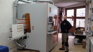 Super experience with the HOLZHER CNC EVOLUTION 7405 - work in extremely limited space in vertical