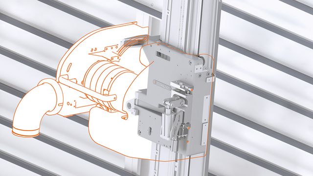 Unité de scie avec blocage pneumatique pour coupe horizontale