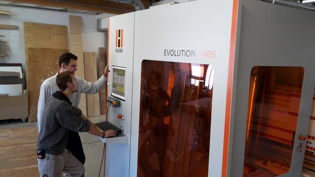 HOLZHER reference Klapper Carpentry Shop EVOLUTION Experience with HOLZHER EVOLUTION 7405 at Klapper Carpentry Shop