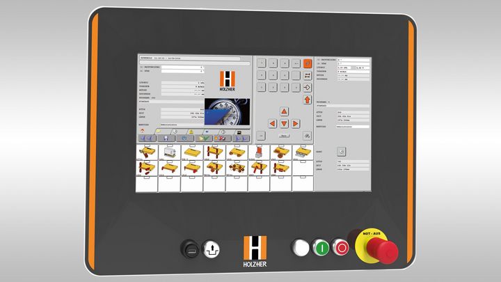 Intuitive operation with 18.5" touch screen
