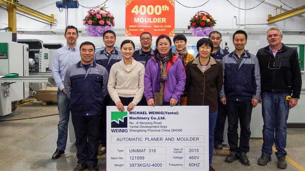 Завод WEINIG в Янтае: выпущено 4000 строгально-калевочных станков