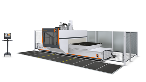 La macchina CNC a 5 assi Nesting di HOLZHER - lavorazione dinamica nel formato XXL con la Dynestic 7535